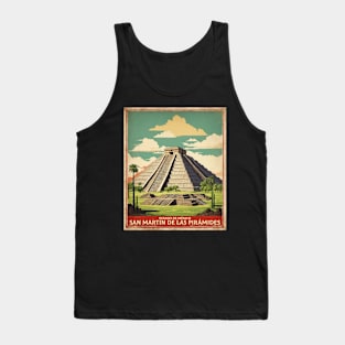 San Martin de las Piramides Estado de Mexico Vintage Tourism Travel Tank Top